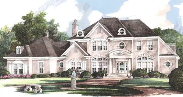 image of large french country house plan 8362